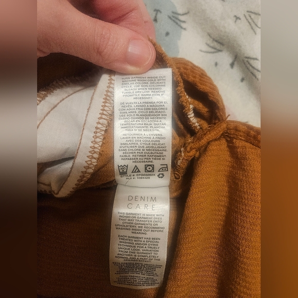 Kensie Jeans Womens Brown Button Down Corduroy Shirt SIZE SMALL - Picture 6 of 13